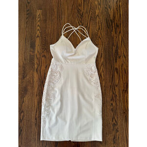 Women's GUESS Blush Mini Dress with Lace Detail, Size 10